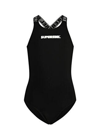 Super Rebel Siyah Kız Çocuk Mayo R501-5001- basic cool bathing