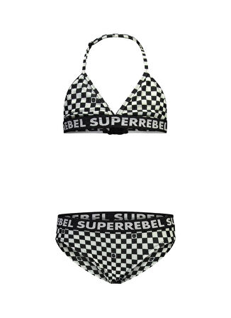 Super Rebel Siyah Kız Çocuk Bikini Takım R501-5002-Isla basic cool triangle