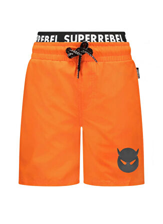 Super Rebel Turuncu Erkek Çocuk Mayo R501-6602-Rocky swim pants with ext