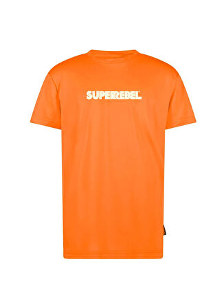 Super Rebel Düz Turuncu Erkek Çocuk T-Shirt R501-6403-Colins jersey shirt short