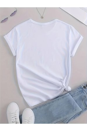 Unisex Devil Angel Baskılı Tasarım Tshirt