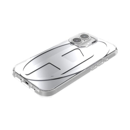 Diesel iPhone 16 Uyumlu Oval D Aynalı (Mirror) Kılıf - Gümüş
