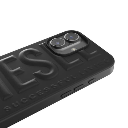 Diesel iPhone 16 Uyumlu 3D Biscotto Kılıf - Siyah