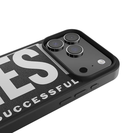 Diesel iPhone 17 Pro Uyumlu Magsafe Destekli Core Kalıplı Kılıf - Siyah/Beyaz