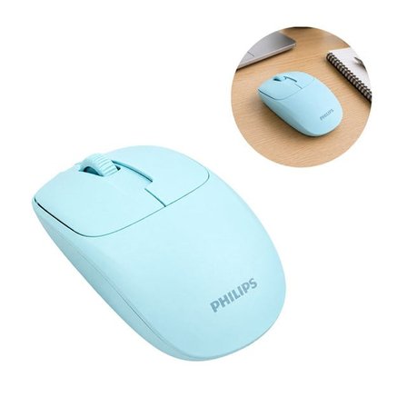 Philips SPK7398WJ/38 1600 DPI Sessiz Tıklama Mavi Kablosuz Ofis Mouse