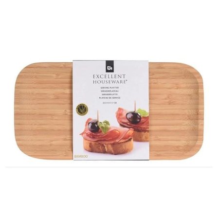 Excellent Houseware Dikdörtgen Sunum Tahtası - Kahverengi - 25x13 cm