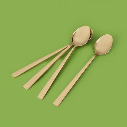 Excellent Houseware 4'lü Servis Kaşığı - Sarı - 18 cm