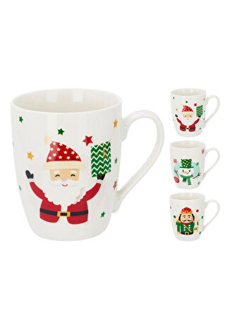 Boyner Evde Porselen Çok Renkli Kupa XMS KUPA 10CM YILBAŞI DESENİ