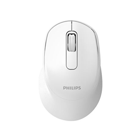 Philips SPK7448 Bluetooth 5.2 ve 2.4GHz 1600DPI Sessiz Optik Kablosuz Mouse Beyaz