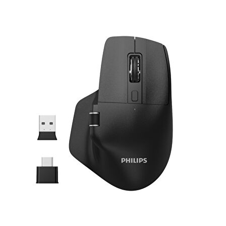 Philips SPK7858 Bluetooth 5.0 4000DPI Şarjlı Sessiz Hızlı Kaydırma Kablosuz Mouse Siyah