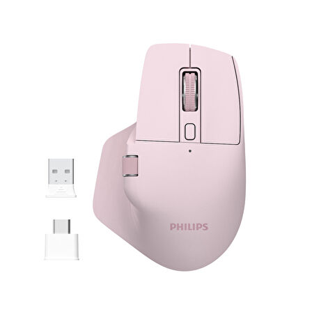 Philips SPK7858 Bluetooth 5.0 4000DPI Şarjlı Sessiz Hızlı Kaydırma Kablosuz Mouse Pembe