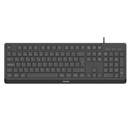 Philips SPT6238 USB Kablolu Multimedia Sessiz Türkçe Q Klavye Mouse Seti Siyah