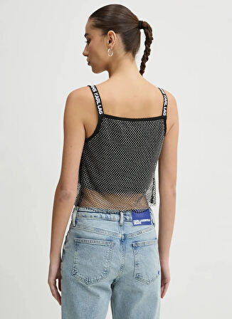 Karl Lagerfeld Jeans Degaje Yaka Düz Antrasit Kadın Bluz A1W11010