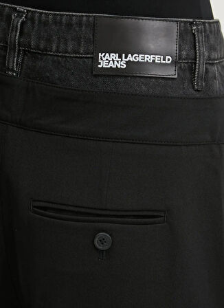 Karl Lagerfeld Jeans Yüksek Bel Düz Paça Normal Siyah Kadın Denim Pantolon A1W10061