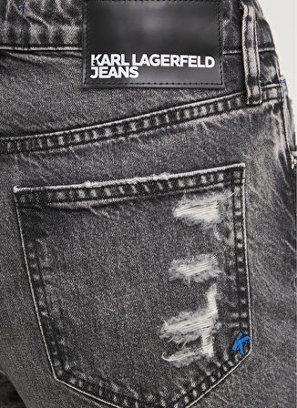 Karl Lagerfeld Jeans Yüksek Bel Düz Paça Normal Antrasit Kadın Denim Pantolon A1W10032