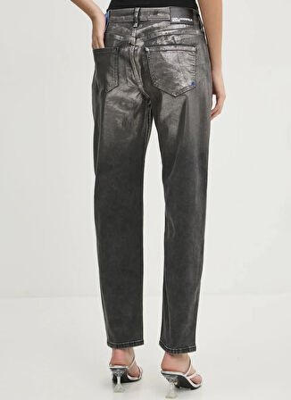 Karl Lagerfeld Jeans Yüksek Bel Dar Paça Slim Fit Antrasit Kadın Denim Pantolon A1W10099
