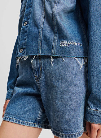 Karl Lagerfeld Jeans Mavi Kadın Denim Ceket A2W14013