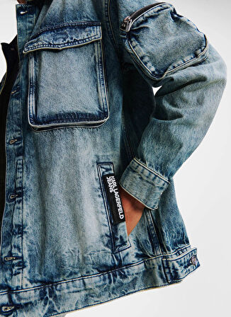 Karl Lagerfeld Jeans Mavi Kadın Denim Ceket A3W14011