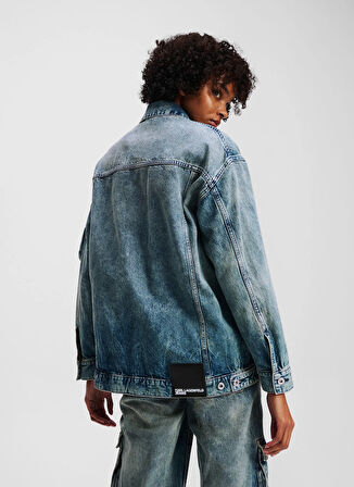 Karl Lagerfeld Jeans Mavi Kadın Denim Ceket A3W14011