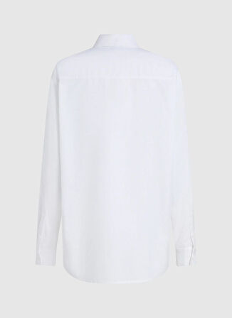 Karl Lagerfeld Jeans Standart Gömlek Yaka Baskılı Beyaz Kadın Gömlek A3W11010