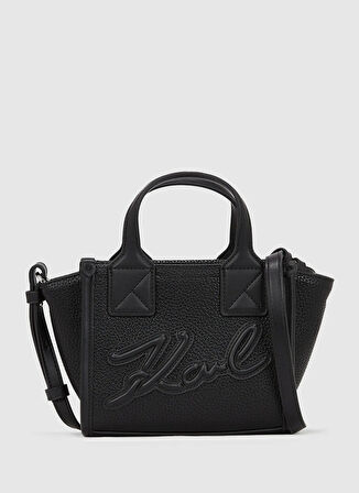 KARL LAGERFELD Deri Siyah Kadın El Çantası A3W300281av