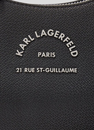 KARL LAGERFELD İnek Derisi Siyah Kadın Omuz Çantası A3W30316999