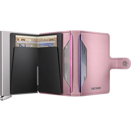 Secrid Premium Miniwallet+ Emboss Diamond Kartlık Cüzdan, Pembe