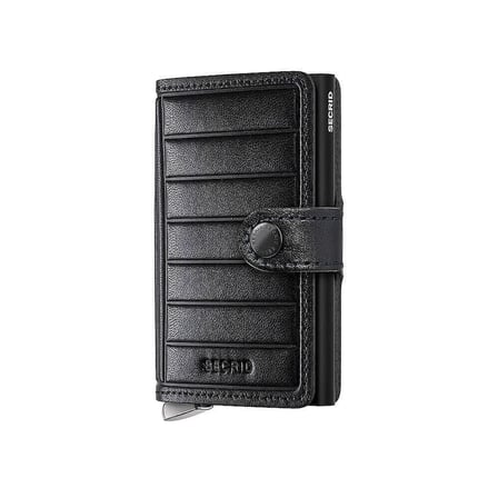 Secrid Premium Miniwallet+ Emboss Lines Kartlık Cüzdan, Siyah