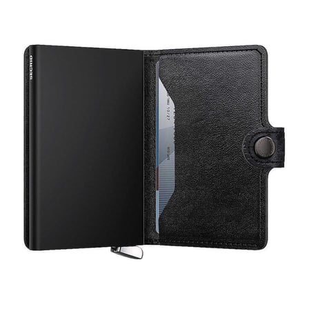 Secrid Premium Miniwallet+ Emboss Lines Kartlık Cüzdan, Siyah