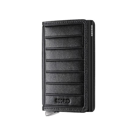 Secrid Premium Slimwallet+ Emboss Lines Kartlık Cüzdan, Siyah