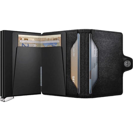 Secrid Premium Twinwallet+ Emboss Lines Kartlık Cüzdan, Siyah