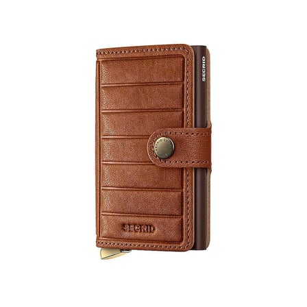 Secrid Premium Miniwallet+ Emboss Lines Kartlık Cüzdan, Kahve