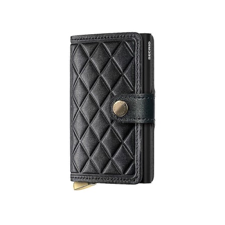 Secrid Premium Miniwallet+ Emboss Diamond Kartlık Cüzdan, Siyah