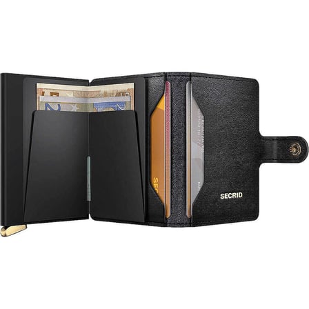 Secrid Premium Miniwallet+ Emboss Diamond Kartlık Cüzdan, Siyah