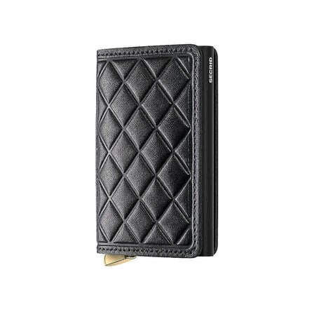 Secrid Premium Slimwallet+ Emboss Diamond Kartlık Cüzdan, Siyah