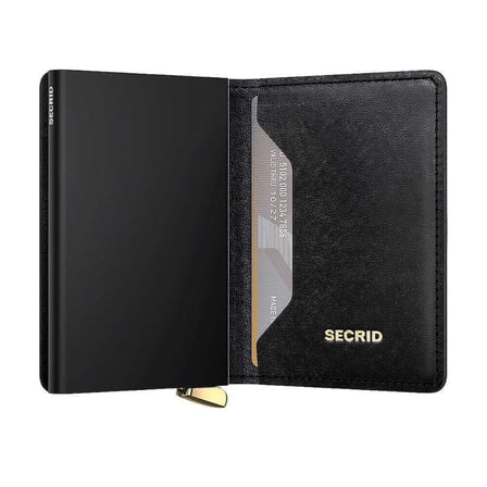 Secrid Premium Slimwallet+ Emboss Diamond Kartlık Cüzdan, Siyah