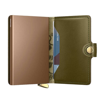 Secrid Premium Miniwallet+ Stitch Floral Kartlık Cüzdan, Yeşil