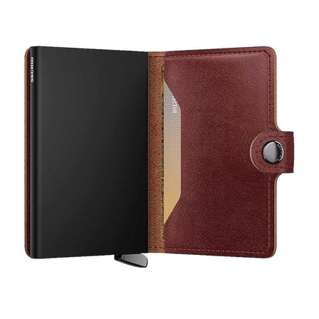Secrid Premium Miniwallet+ Basco Kartlık Cüzdan, Kahve