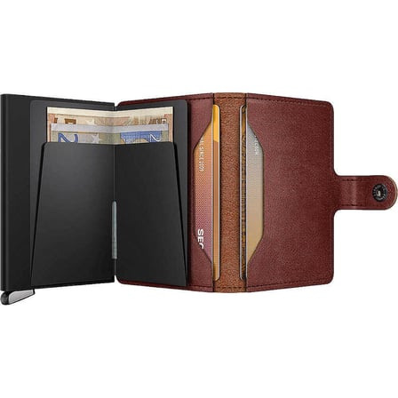 Secrid Premium Miniwallet+ Basco Kartlık Cüzdan, Kahve