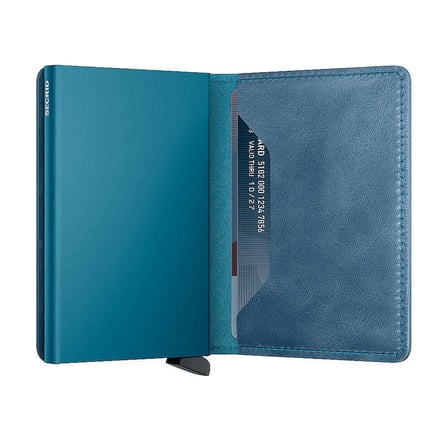 Secrid Slimwallet Vintage Kartlık Cüzdan, Mavi