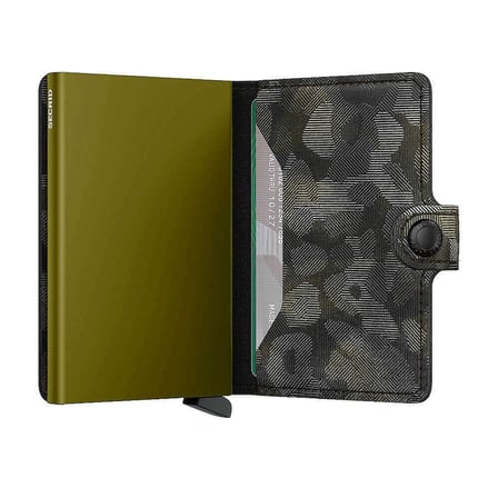 Secrid Miniwallet Jungle Kartlık Cüzdan, Siyah-Yeşil