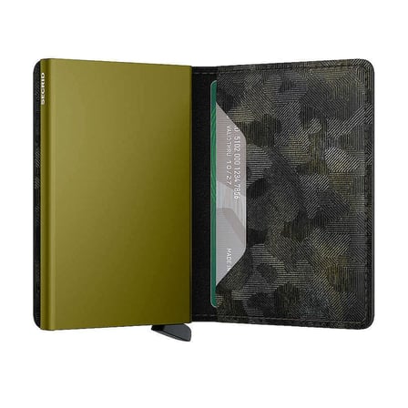 Secrid Slimwallet Jungle Kartlık Cüzdan, Siyah-Yeşil