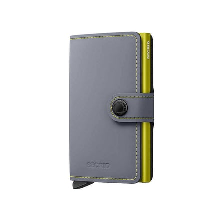 Secrid Miniwallet Matte Kartlık Cüzdan, Gri-Yeşil