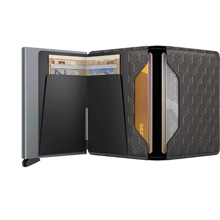 Secrid Slimwallet Optical Kartlık Cüzdan, Gri-Sarı