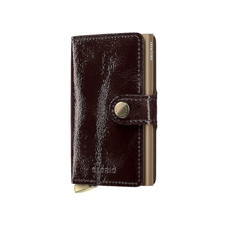 Secrid Premium Miniwallet+ Naplak Kartlık Cüzdan, Kahve