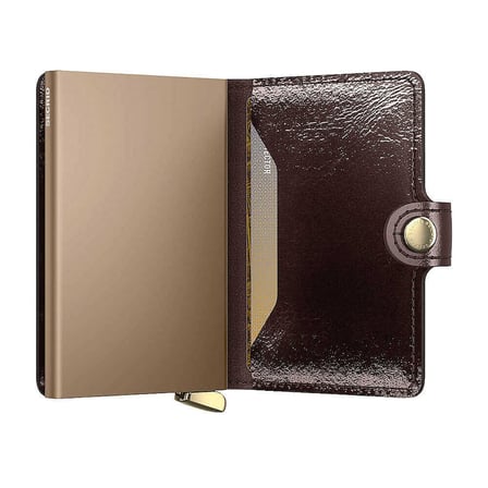 Secrid Premium Miniwallet+ Naplak Kartlık Cüzdan, Kahve