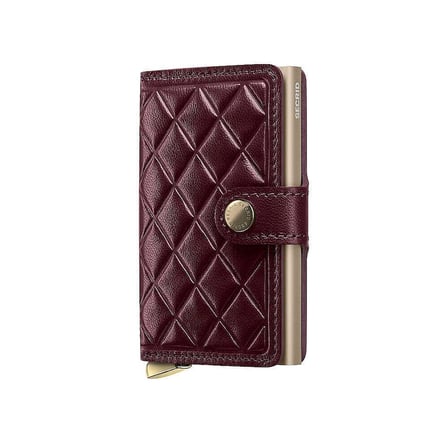 Secrid Premium Miniwallet+ Emboss Diamond Kartlık Cüzdan, Bordo