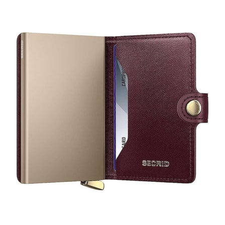 Secrid Premium Miniwallet+ Emboss Diamond Kartlık Cüzdan, Bordo