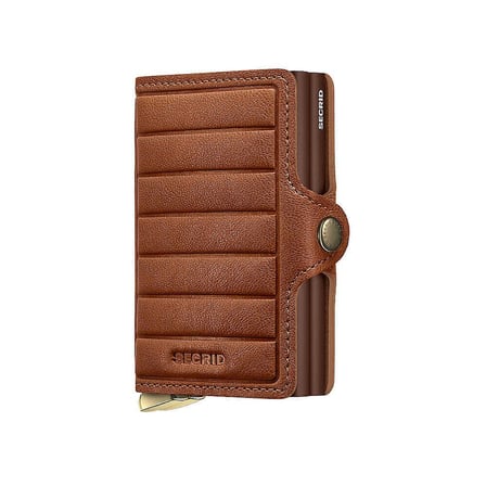 Secrid Premium Twinwallet+ Emboss Lines Kartlık Cüzdan, Kahve