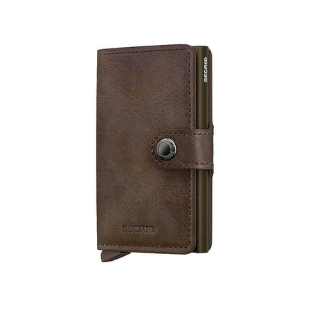 Secrid Miniwallet Vintage Kartlık Cüzdan, Koyu Kahve